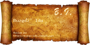 Buzgó Ida névjegykártya