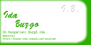 ida buzgo business card